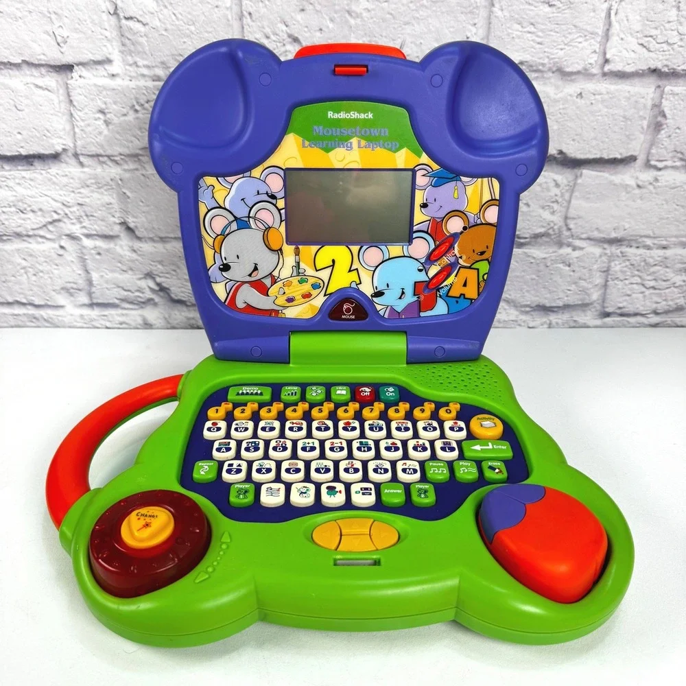 Vintage RadioShack Mousetown Learning Laptop Educational Toy Works! VIDEO
